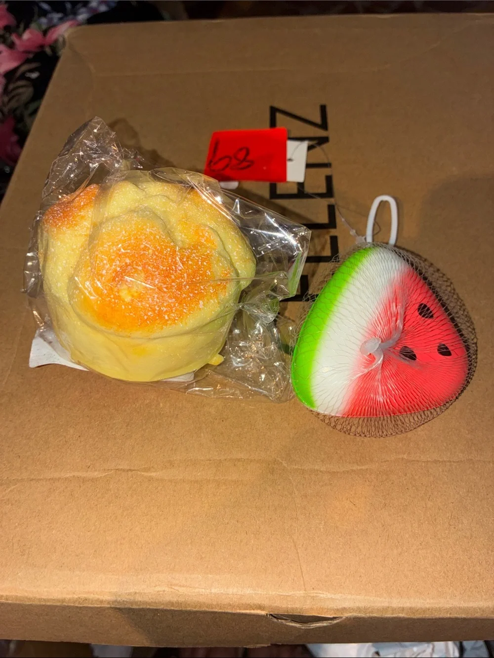 Yellow bun Squishy & Watermelon Slice squishy Toys
